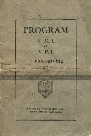 1921.11.24. VT vs VMI
