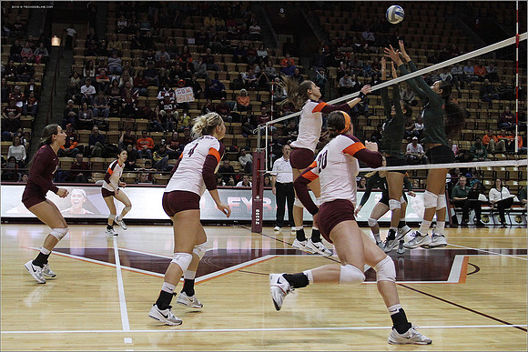 2013.11.08. Miami FL at VT. Volleyball.