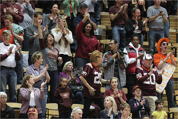 2013.11.08. Miami FL at VT. Volleyball.