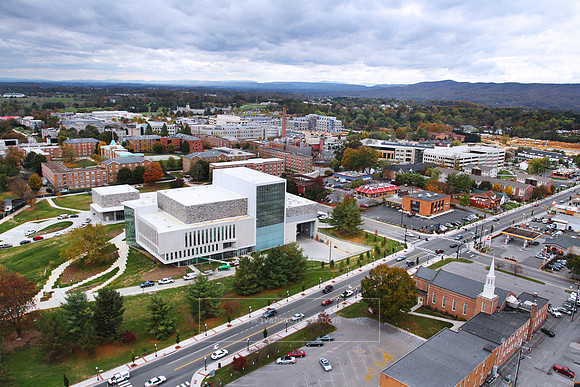 Aerial View of Virginia Tech Main Campus.