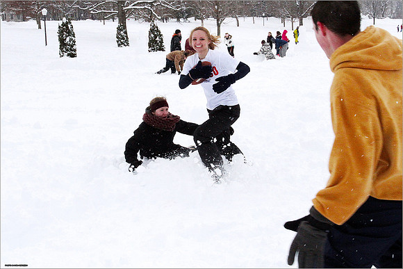 Snow on Campus. Virginia Tech.