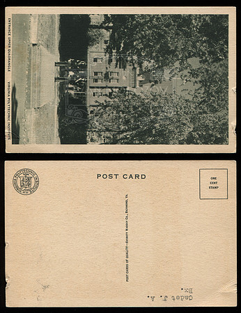 Postcard. Circa 1945. Entrance Upper Quadrangle.