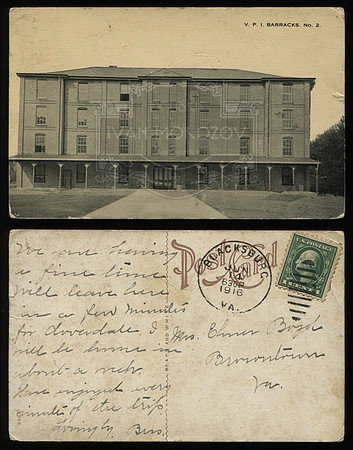 Postcard. Circa 1915. Barracks No.2.