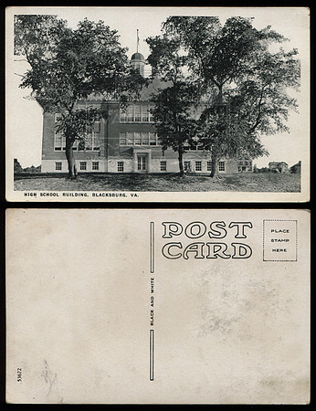 Postcard. Circa 1914. High School Building.
