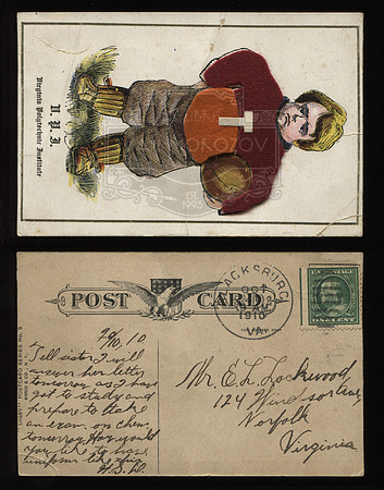 Postcard. Circa 1910. Digby, VPI Football.