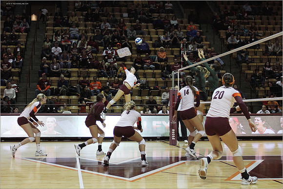 2013.11.08. Miami FL at VT. Volleyball.