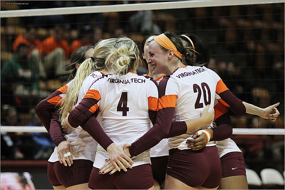 2013.11.08. Miami FL at VT. Volleyball.