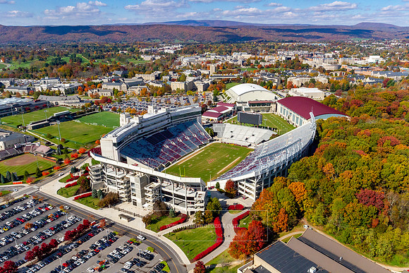 2021.11.01. Fall Colors on campus. Virginia Tech Campus, Flyover.