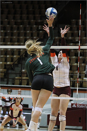 2013.11.08. Miami FL at VT. Volleyball.