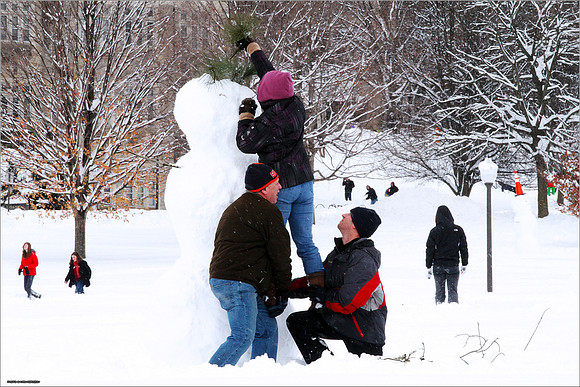 Snow on Campus. Virginia Tech.