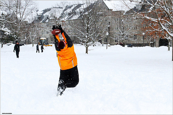 Snow on Campus. Virginia Tech.