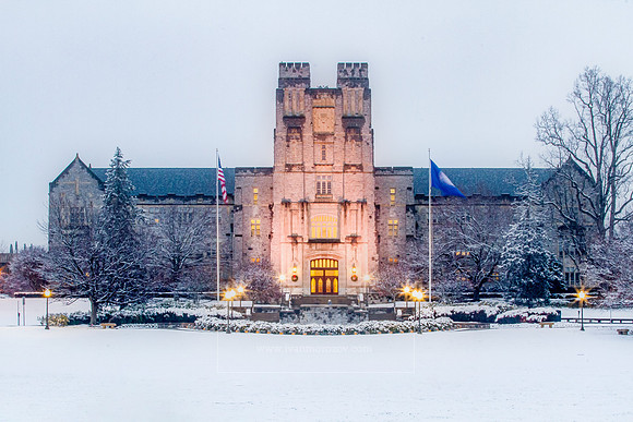 2021.01.08. Burruss Hall, Virginia Tech.