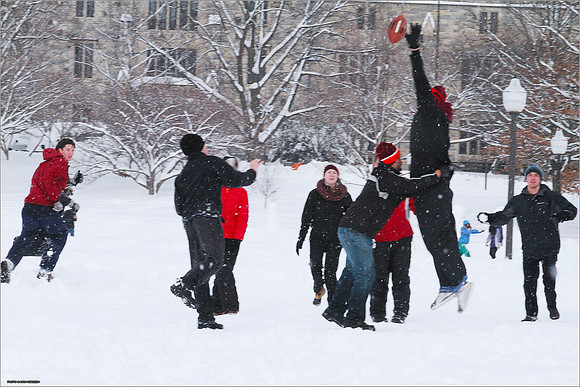 Snow on Campus. Virginia Tech.