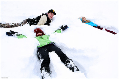 Snow on Campus. Virginia Tech.
