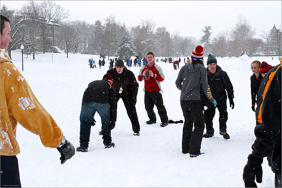 Snow on Campus. Virginia Tech.