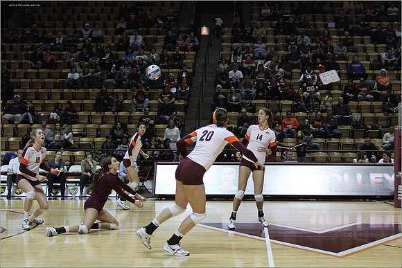 2013.11.08. Miami FL at VT. Volleyball.