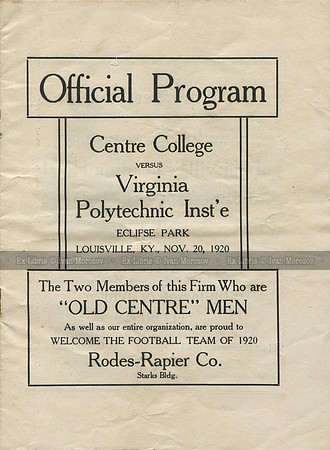 1920.11.20. VT vs Centre.