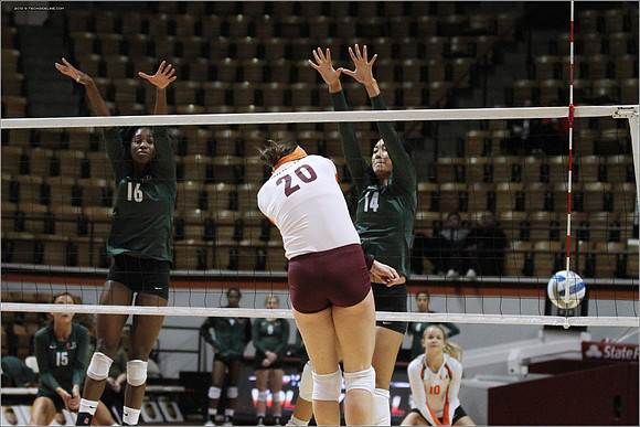 2013.11.08. Miami FL at VT. Volleyball.