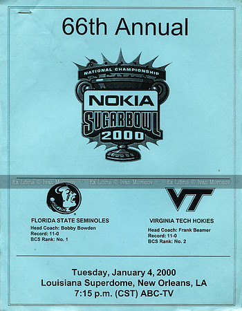 2000. Sugar Bowl.