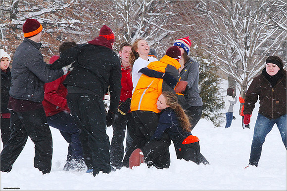 Snow on Campus. Virginia Tech.