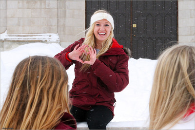 Snow on Campus. Virginia Tech.