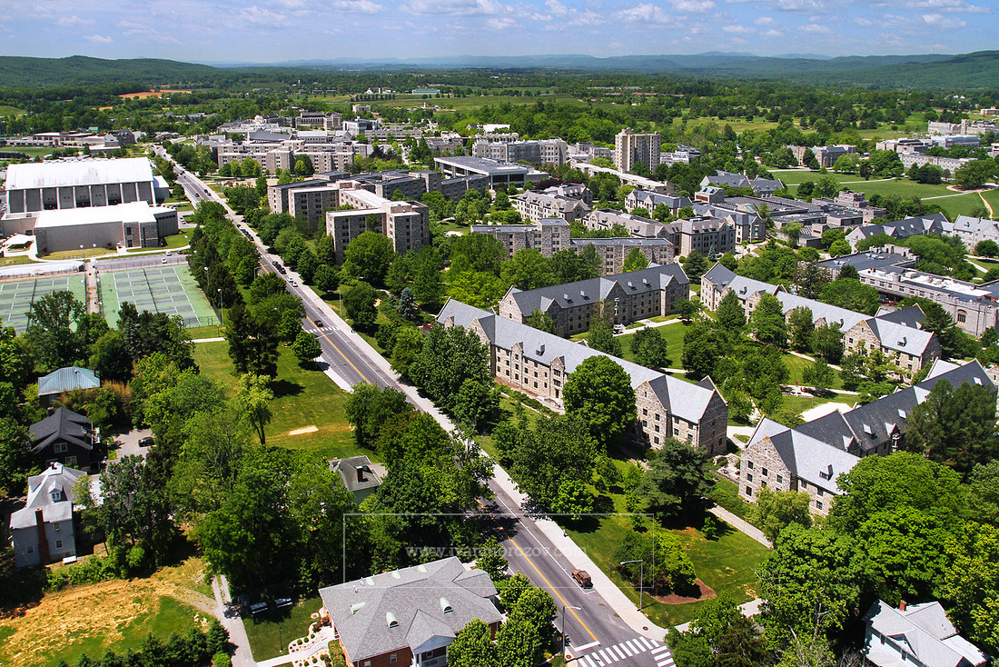 May, 2014. Virginia Tech from air.