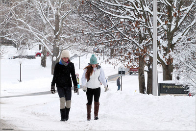 Snow on Campus. Virginia Tech.