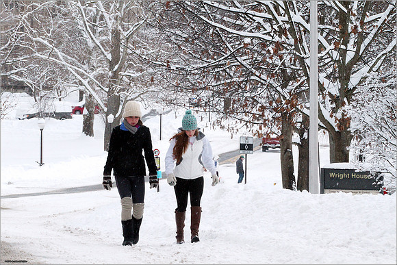Snow on Campus. Virginia Tech.