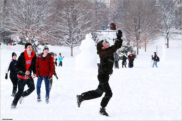 Snow on Campus. Virginia Tech.