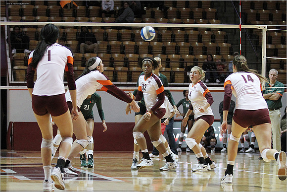 2013.11.08. Miami FL at VT. Volleyball.