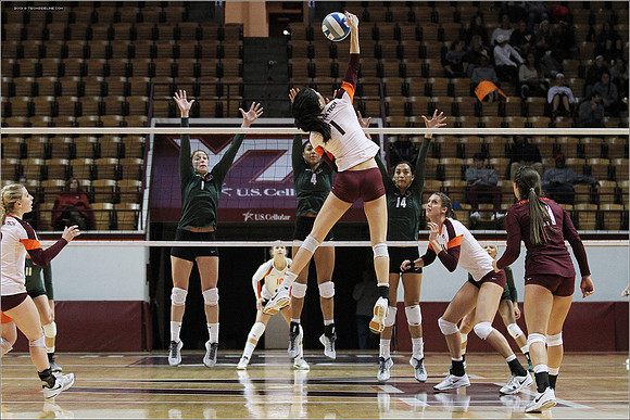 2013.11.08. Miami FL at VT. Volleyball.