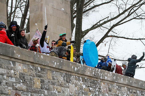 2022.01.17. Annual Snowball Battle at Virginia Tech.