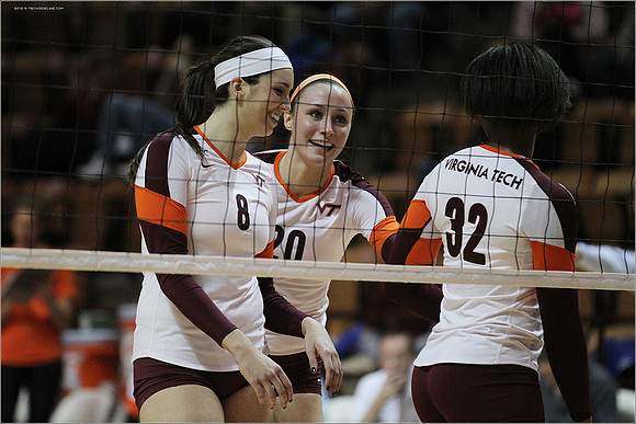 2013.11.08. Miami FL at VT. Volleyball.