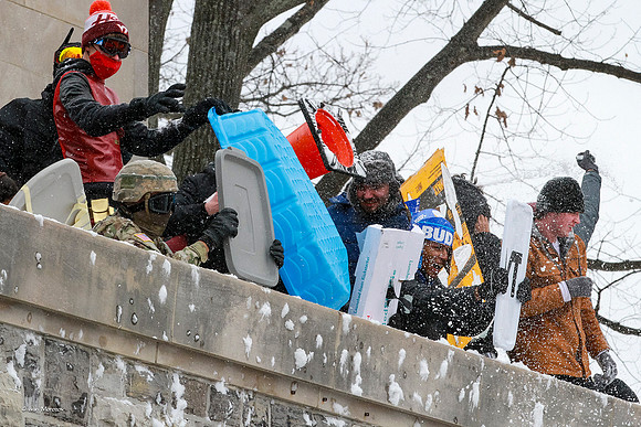 2022.01.17. Annual Snowball Battle at Virginia Tech.