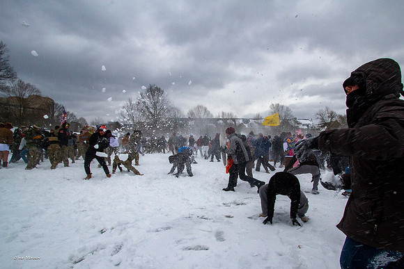 2022.01.17. Annual Snowball Battle at Virginia Tech.