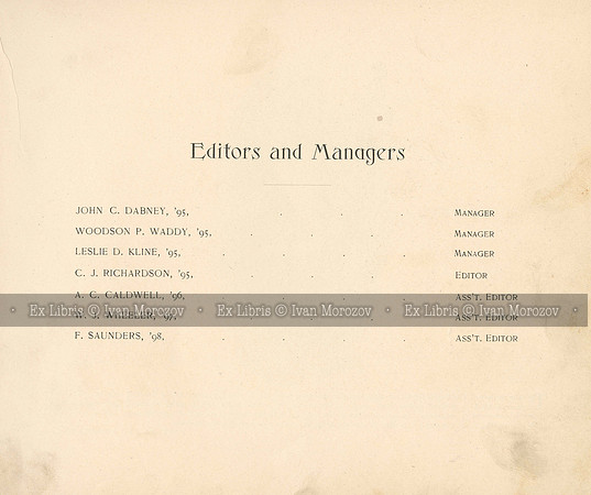 Editors and Managers