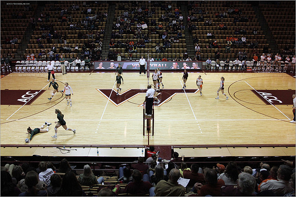 2013.11.08. Miami FL at VT. Volleyball.