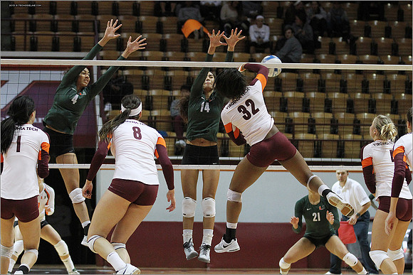 2013.11.08. Miami FL at VT. Volleyball.