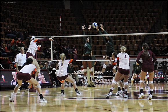2013.11.08. Miami FL at VT. Volleyball.