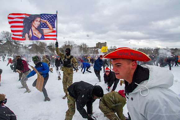 2022.01.17. Annual Snowball Battle at Virginia Tech.