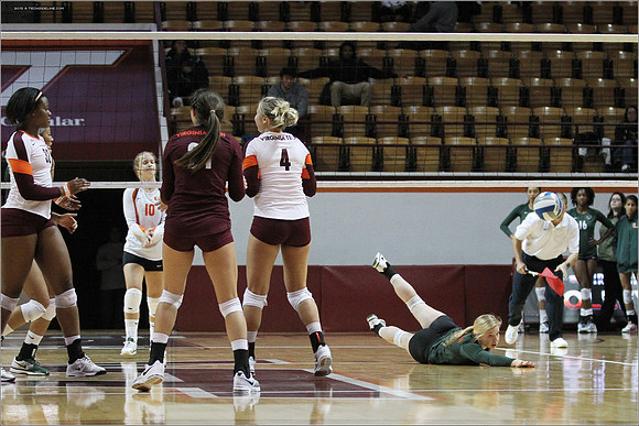 2013.11.08. Miami FL at VT. Volleyball.