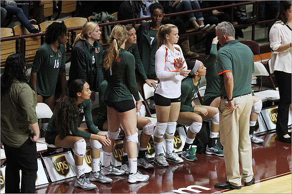 2013.11.08. Miami FL at VT. Volleyball.