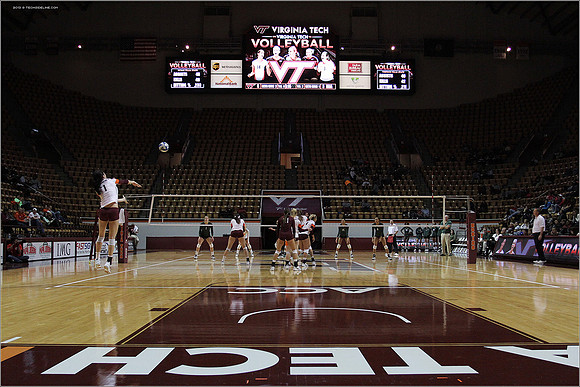 2013.11.08. Miami FL at VT. Volleyball.