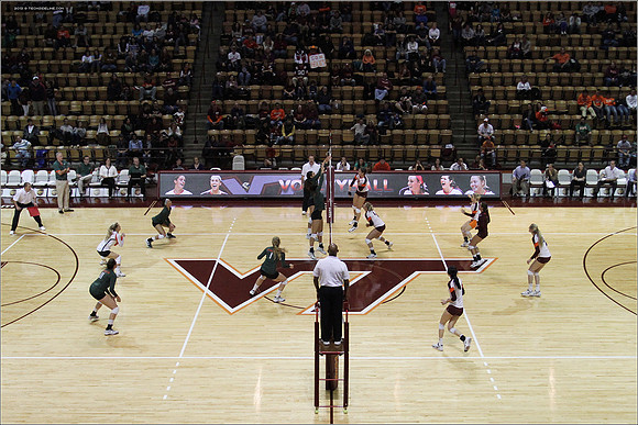 2013.11.08. Miami FL at VT. Volleyball.