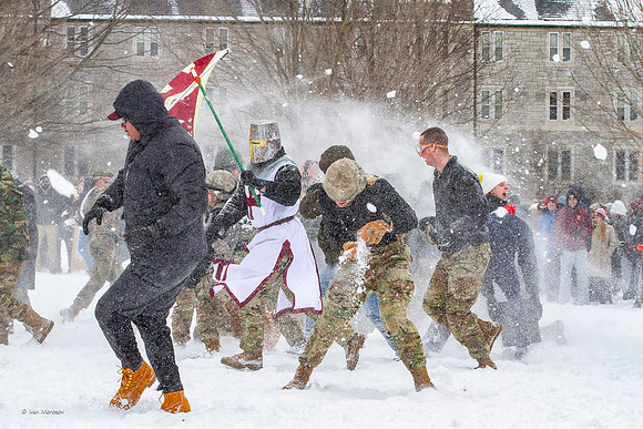 2022.01.17. Annual Snowball Battle at Virginia Tech.