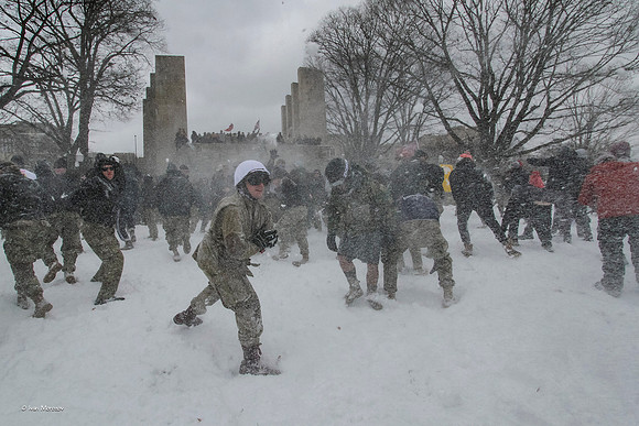 2022.01.17. Annual Snowball Battle at Virginia Tech.