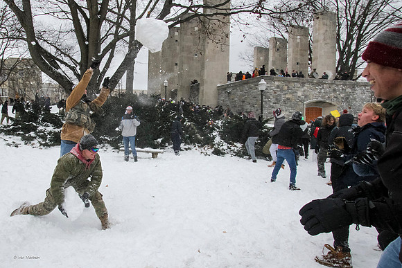 2022.01.17. Annual Snowball Battle at Virginia Tech.