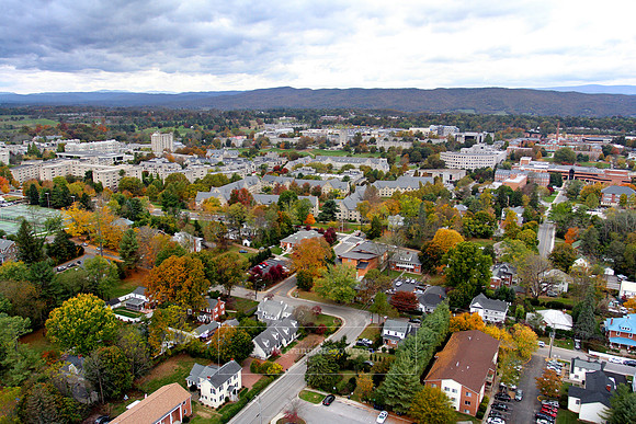 Aerial View of Virginia Tech Main Campus.