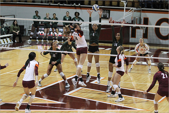 2013.11.08. Miami FL at VT. Volleyball.