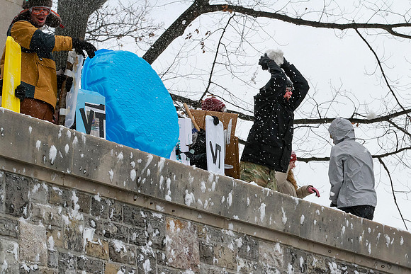 2022.01.17. Annual Snowball Battle at Virginia Tech.